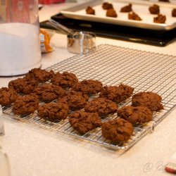 Deep Dark Chocolate Fudge Cookies