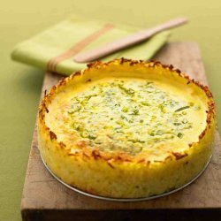 Goat Cheese Quiche With Hash Brown Crust