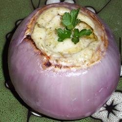 Roasted Red Onions Stuffed With Mascarpone Cheese