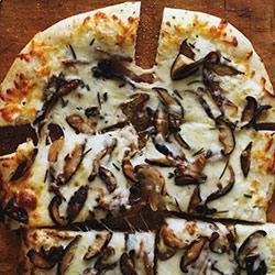 White Pizza with Mushrooms