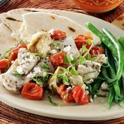 Greek Chicken with Tomatoes, Artichokes and Feta