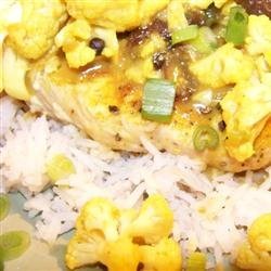 Curried Pork Chops and Cauliflower with Basmati Rice