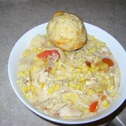 Creamy Chicken with Corn, Tarragon and Tomatoes
