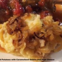 Mashed Potatoes With Caramelized Onions and Goat Cheese