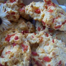 Roasted Red Pepper and Parmesan Biscuits