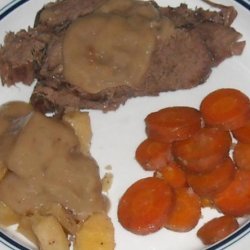 Easy Pot Roast and Veggies  + Gravy (Crock Pot)