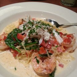 Yummy Spicy Shrimp With Angel Hair Pasta