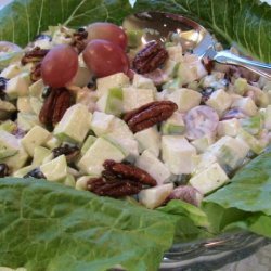 Waldorf Salad With Tart Cherries, Grapes, and Candied Pecans