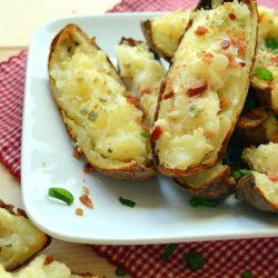 Potato Skins With Cheese and Bacon