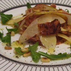 Shavings of Country Ham With Parmesan, Pears and Pine Nuts