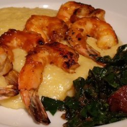 Grits With Greens and Shrimp