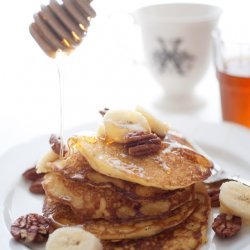 Ricotta Pancakes With Banana-pecan Syrup