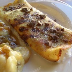 Pancakes Filled With Ricotta and Toblerone