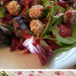 Goat Cheese Salad With Raspberry Dressing