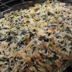 Baked Spinach and Noodles