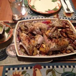 Roast Chicken With Root Vegetables, Rosemary, and Garlic