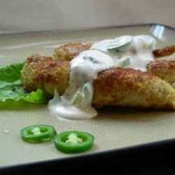 Turkey Cutlets With Cool Pepper Sauce