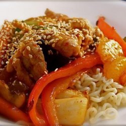 Mandarin Pork Stir-Fry With Sesame Noodles