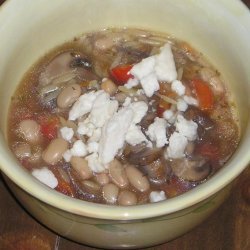 Minestrone With Mushrooms and Feta