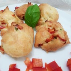 Red Pepper Asiago Gougere' Cheese Bites