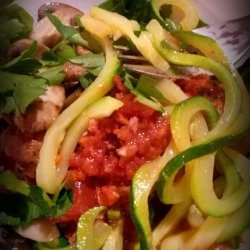 Zucchini Meat Sauce With Pasta