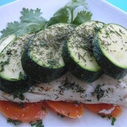 Halibut Wrapped in Dill Packages