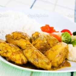 Curried Chicken and Vegetables on Rice