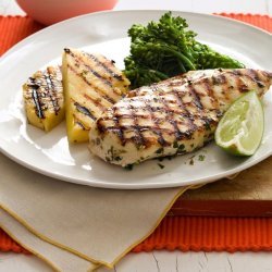 Mojito-Rubbed Chicken With Grilled Pineapple