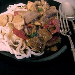 Steak Stir-Fry With Mixed Mushrooms-Tomatoes