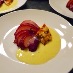 Poached Pears With Creme Anglaise