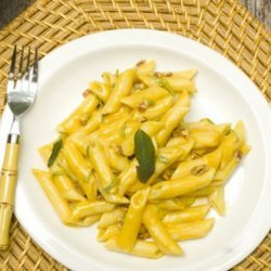 Creamy Pumpkin Penne With Sage and Toasted Pecans