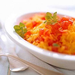 Saffron Rice with Tomatoes and Fresh Oregano