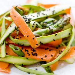 Sesame Carrots and Asparagus