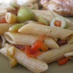 Rigatoni With Eggplant, Peppers, and Tomatoes
