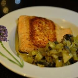 Seared Salmon with Indian-Inspired Cream Sauce