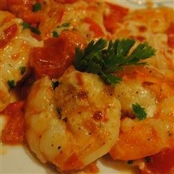Shrimp Scampi and Tomato Broil