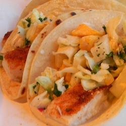 Easy Fish Tacos with Mango-Pineapple Slaw