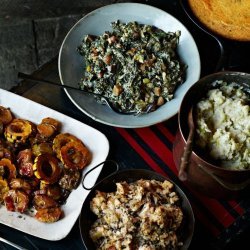 Creamed Greens With Chestnuts