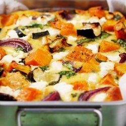 Roasted Pumpkin, Spinach and Feta Slice