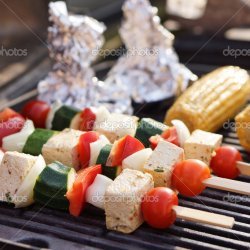Barbecue Vegetable and Tofu Kebabs