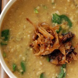 Spinach, Lentil, and Rice Soup