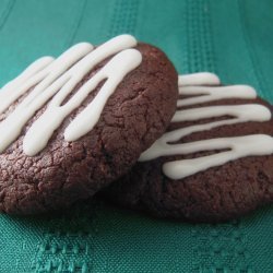 Mint Cookies With Chocolate Glaze