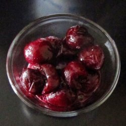 Cherries With Almonds and Mint
