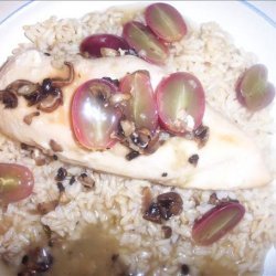 Chicken Véronique With Brown Rice