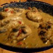 Chicken With Mushroom Curry Sauce