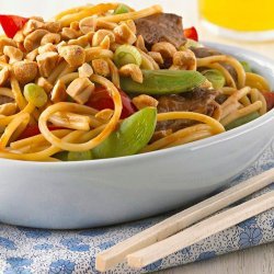 Asian Peanut Beef & Noodles