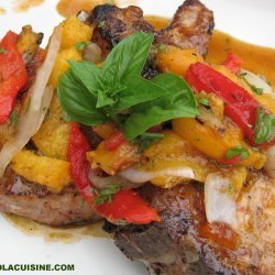 Grilled Peaches and Pork