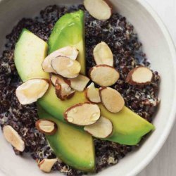 Black Quinoa With Avocado, Almonds, and Honey