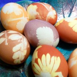 Onion and Herbs Dyed Easter Eggs