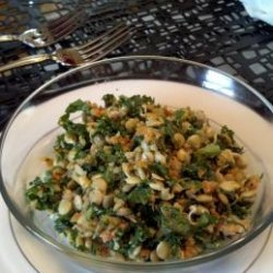 Crunchy Sprouted Lentil Walnut Salad (Raw / Live Food)